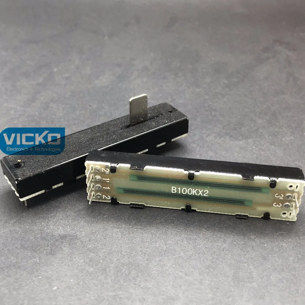 [Vk] 7.2cm 72mm duplo deslizante push potenciômetro