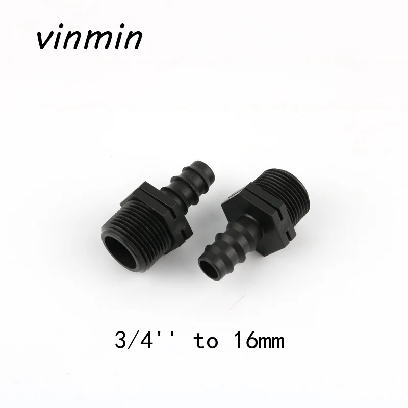 

3 Pcs 3/4'' Male Thread To 16Mm Hose Barbed Connectors Garden Hose Fittings Water Hose Irrigation Connector Joint Hose Adapter