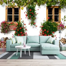 Пользовательские фото обои 3D Европейский уличный цветочный магазин фон настенная ткань Ресторан Кафе гостиная обои для стен 3 D