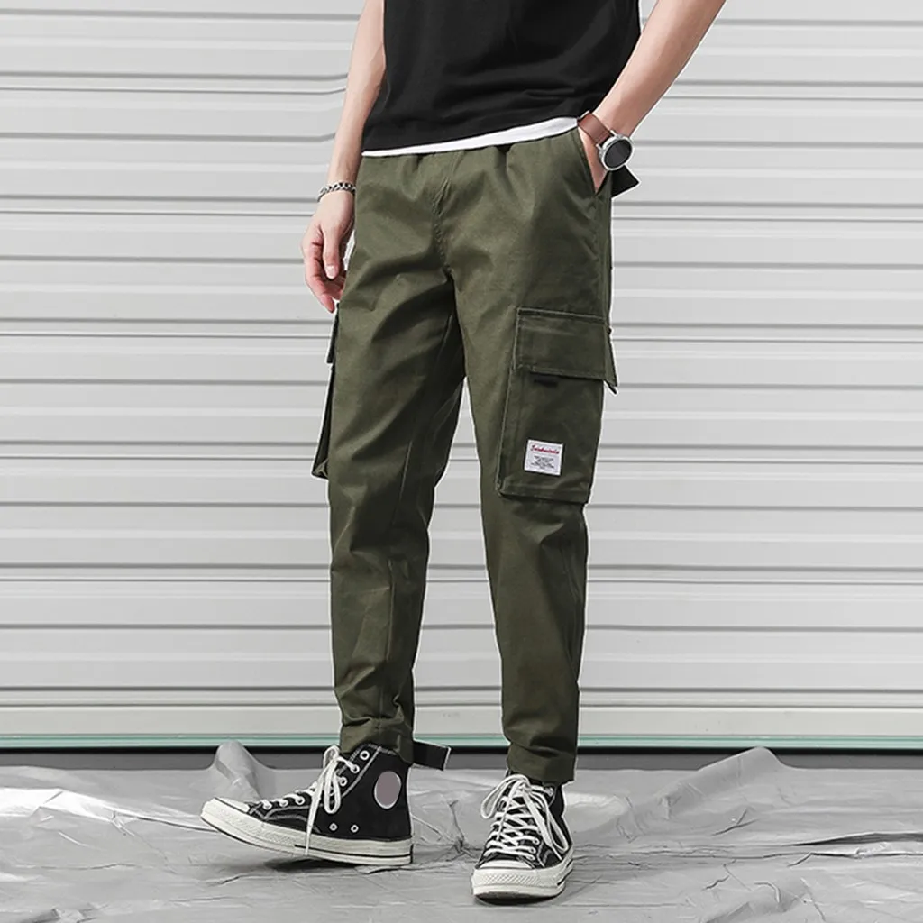 

Feitong Men's Pants Summer New Style Fashion Overalls Casual Pant Clothes Pure Colour Comfortable 2019 Male Trousers Streetwear