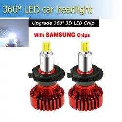 Дизайн отражателя угла 360! CSP яркий чип! 2X H7 H11 9005 9006 Белый светодиодный туман луч лампочки Автомобильные лампы для фар комплекты