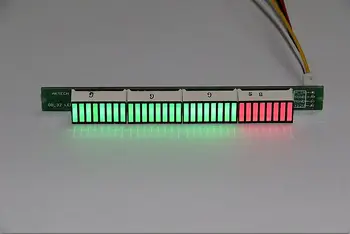 

32 LED Stereo Level indicator LED VU Meter lamps Adjustable Light Speed Board With AGC Mode