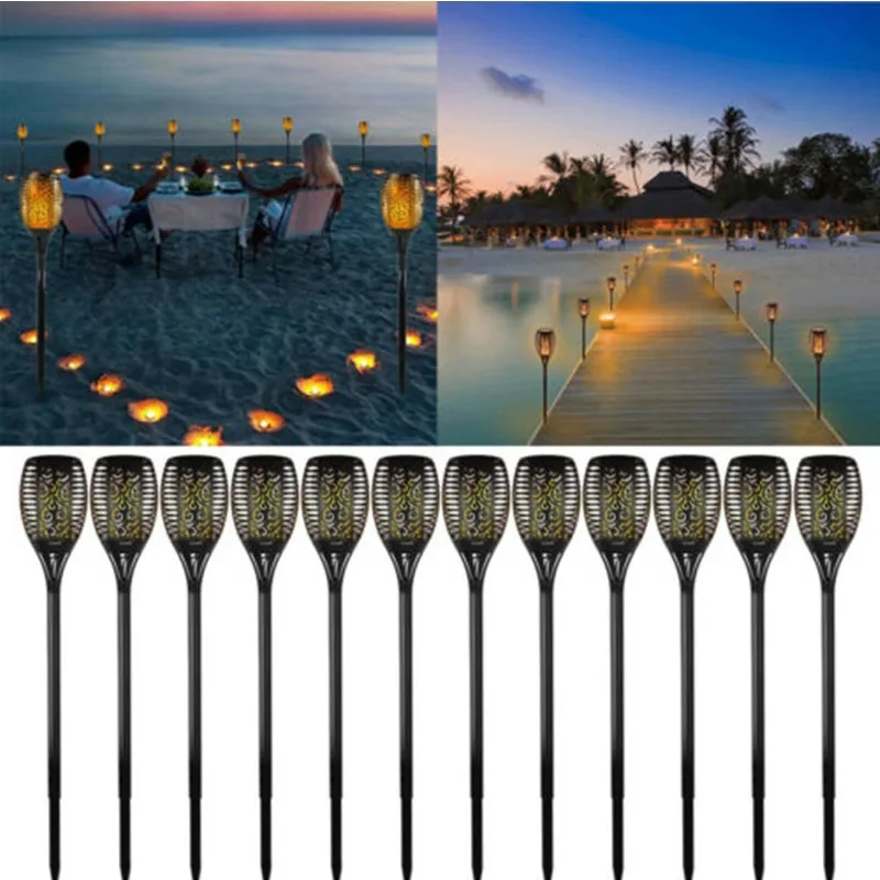 1-20pcs 96LED Solar Torch Light Flickering Dancing Flame Garden Waterproof Lamp 20pcs 10n23m 2 0mm collet fit tig torch sr db pta wp 17 18 26 series