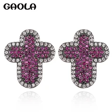 GAOLA Симпатичные Растения CZ серьги гвоздики для женщин элегантные серьги ювелирные изделия Мода девушка серьги GLE1232
