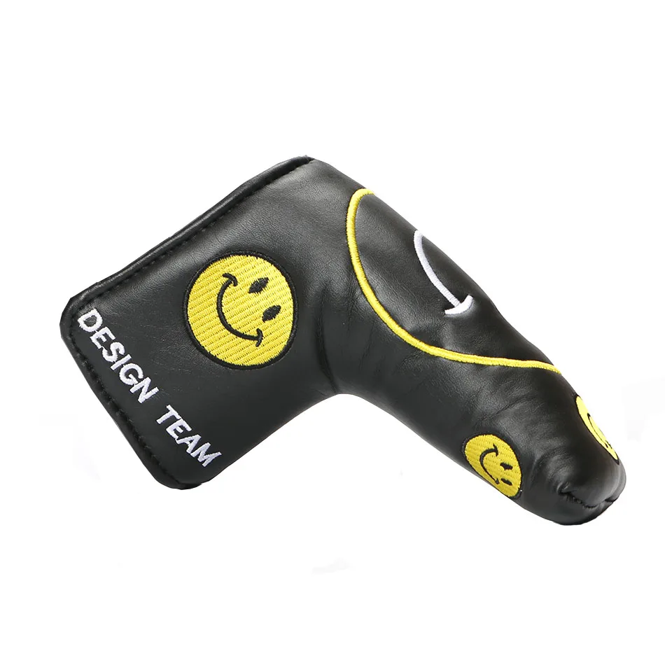 مضرب الغولف غطاء الرأس بالنسبة لل شفرة مضرب الغولف مبتسم الوجه نمط بو حماية يغطي