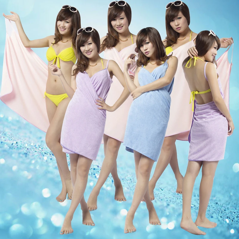 

Home Textile TowelWomen Robes Bath Wearable Towel Dress Girls Women Womens Lady Fast Drying Beach Spa Magical Nightwear Sleeping