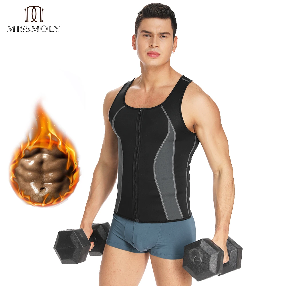 

Thermo Slimming Vest for Men Waist Trainer Neoprene Corset Compression Sweat Body Shaper Slimming Shirt Workout Suit Mens Shaper