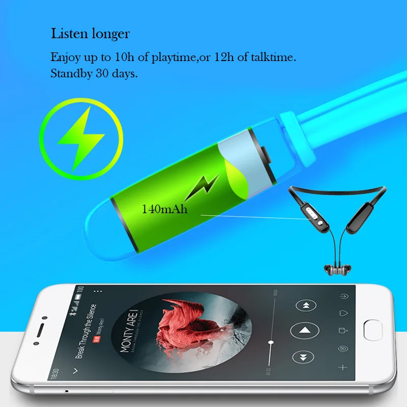 M. uruoi беспроводные наушники Hands Free спортивные стерео вкладыши Bluetooth с микрофоном