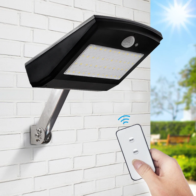

48leds Solar Lamp Outdoor IP65 Waterproof 900lm Solar Light Adjustable Angle Garden Wall Motion Sensor Lights Lighting