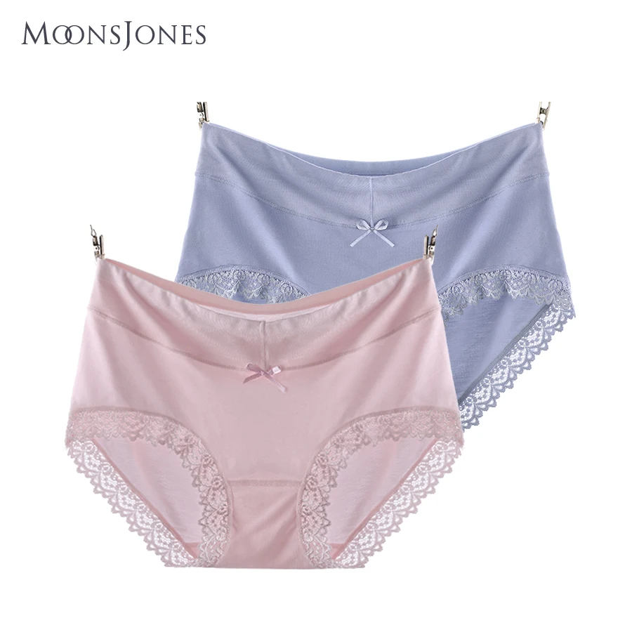 moonsjones 2pack underwear women black panties lace spandex soft