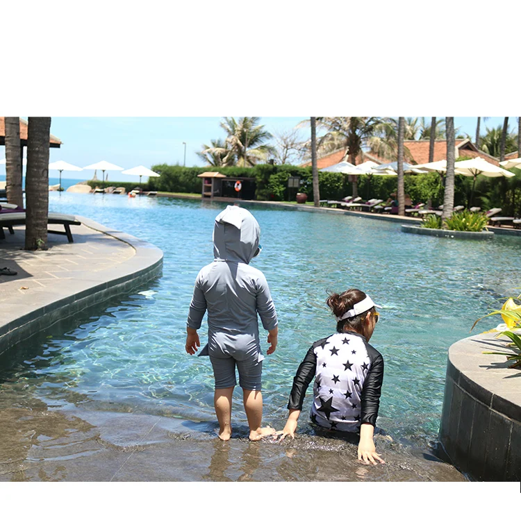 Roupa de Banho Crianças Maiô Bebê Menino Animais Tubarões Infantil Natação Roupas Piscina Proteção uv Terno 8 Crianças maiô bebê menino roupa de banho