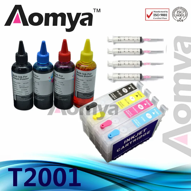 200XL Printer Ink Cartridge T2001 T2004 Ink Refill Kit For Epson XP 200/100/300/400 XP310 XP410