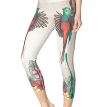 Женские великолепные кетсаловые Леггинсы с принтом для фитнеса, быстросохнущие леггинсы для упражнений, высокая талия, до середины икры, энергетические брюки, брюки, ropa mujer