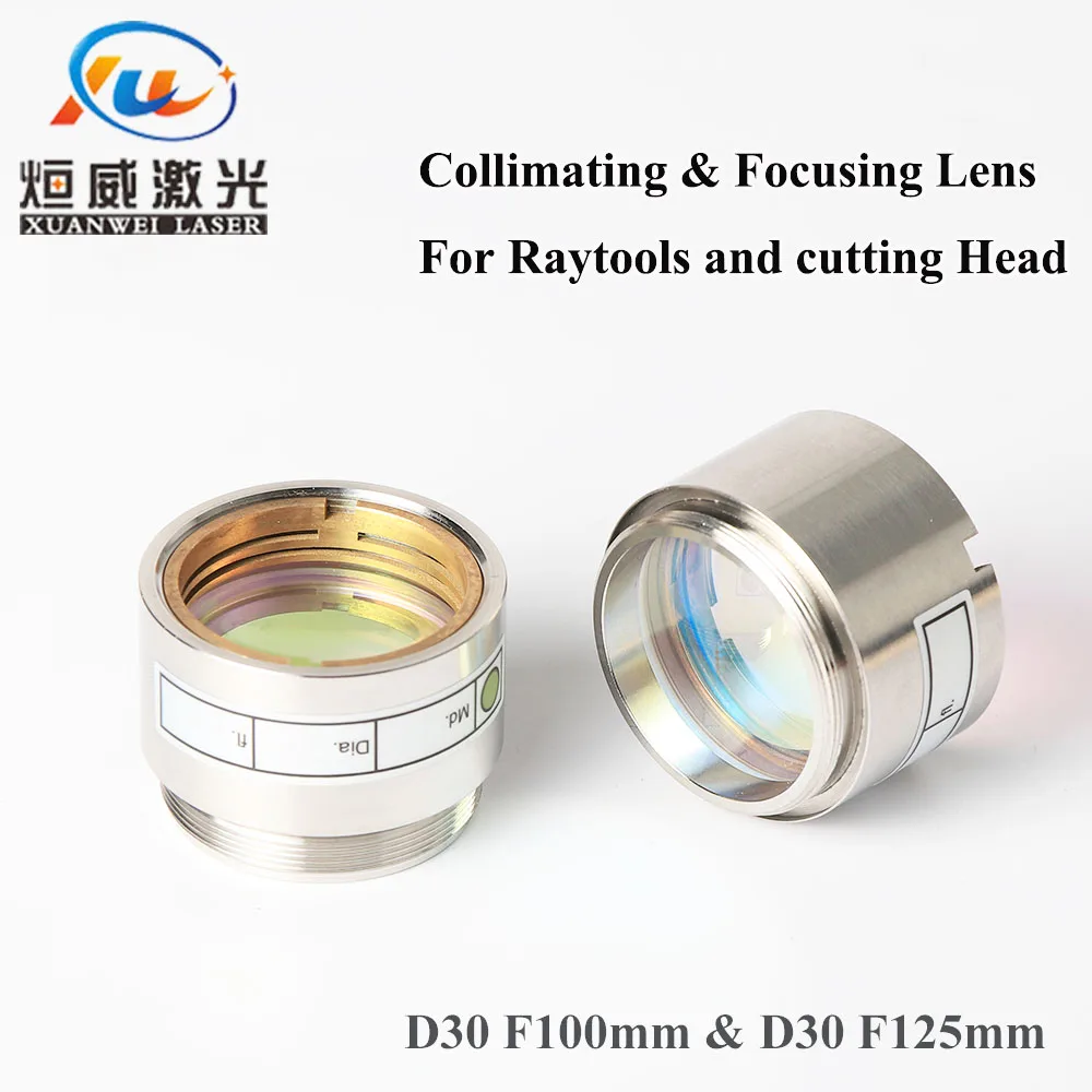 Fiber Laser Focus Lens D30 F100 F125mm with Lens Holder for Raytools WSX Laser Cutting Head BT240 BT260 BT240S 0-4KW Fiber Laser Focus Lens D30 F100 F125mm with Lens Holder for Raytools WSX Laser Cutting Head BT240 BT260 BT240S 0-4KW