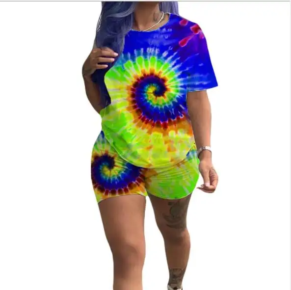 

Print Women Short Two Piece Set Top and Shorts Set Summer Tracksuit Streetwear Sweat Suit Women Set Casual 2 Pieces Outfits 2019