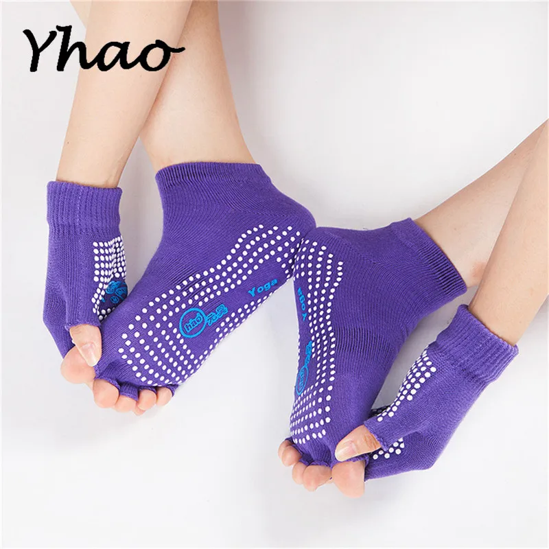 Yhao A Combination Good Quality Non slip Yoga Backless Toe Socks&Gloves Set Sport Dancing