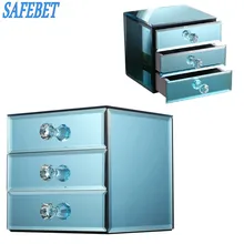 SAFEBET бренд рыцарь Кристалл Стекло Jewelry духи коробка для хранения Творческий роскошный организаторы ювелирные кольца духи дома хранения