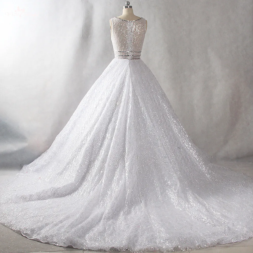 RSW1254 Yiaibridal Настоящее без рукавов Высокое качество Bling Shine юбка с блестками свадебные платья Robe De Mariee Princesse De Lux