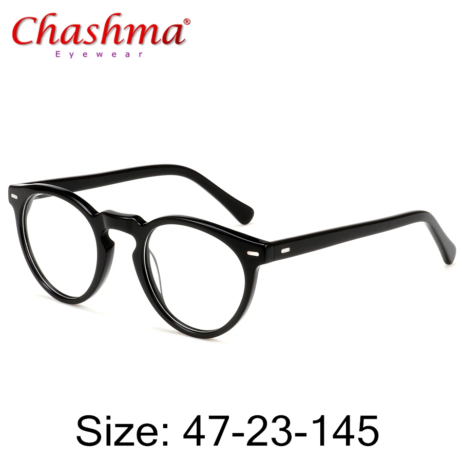 Acetate Glasses Frame Men Vintage Round Prescription Eyeglasses Women Retro Transparent Myopia Optical Nerd Spectacles Eyewea