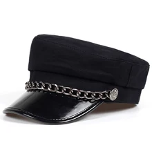 Новинка, женские береты из искусственной кожи, Осень-зима, одноцветная фетровая Шляпка из искусственной кожи, женские шапки Boina, плоский берет Gorras