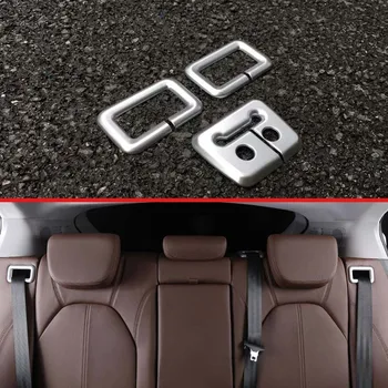 

For Alfa Romeo Stelvio 2017 2018 Car Accessories ABS Chrome Matte Rear seat belt decorative frame trim