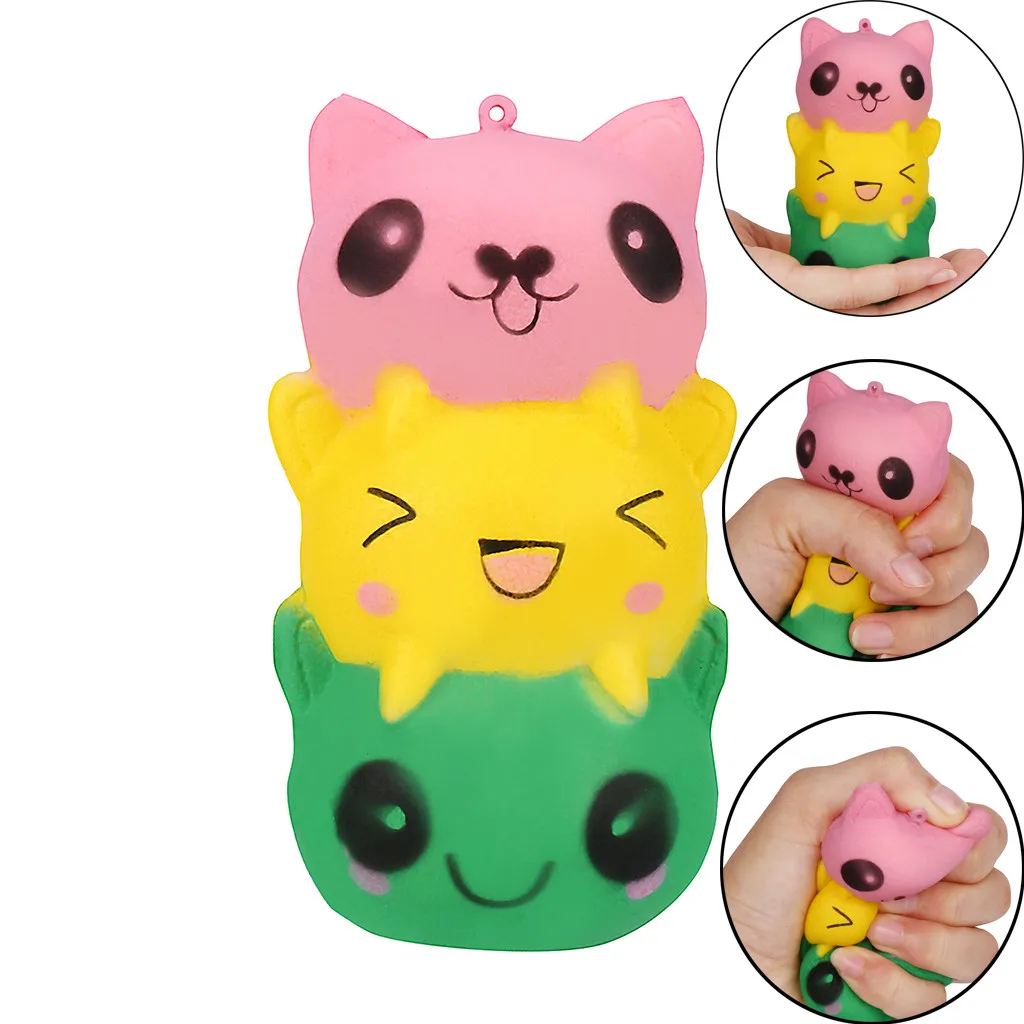 

Adorable Mini Cat Soft Squishy Doll Kids Gift Cartoon Slow Rising Cream Stress Relief Soft Squeeze Toy Small For Baby Toddler