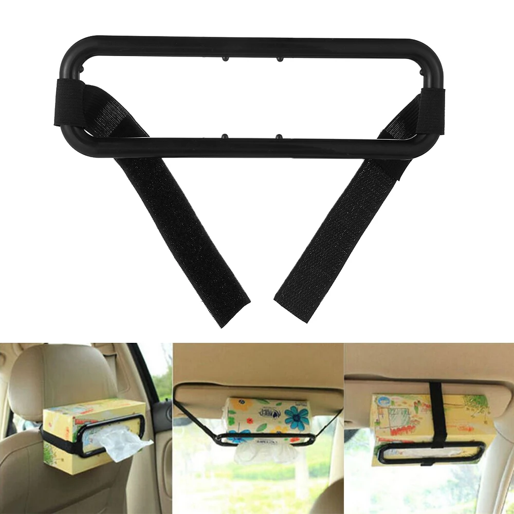 

Hot Car Sun Visor Tissue Boxes Holder Paper Napkin Clip Seat Back Hanger Bracket Storage Organization Useful Interior Accessory