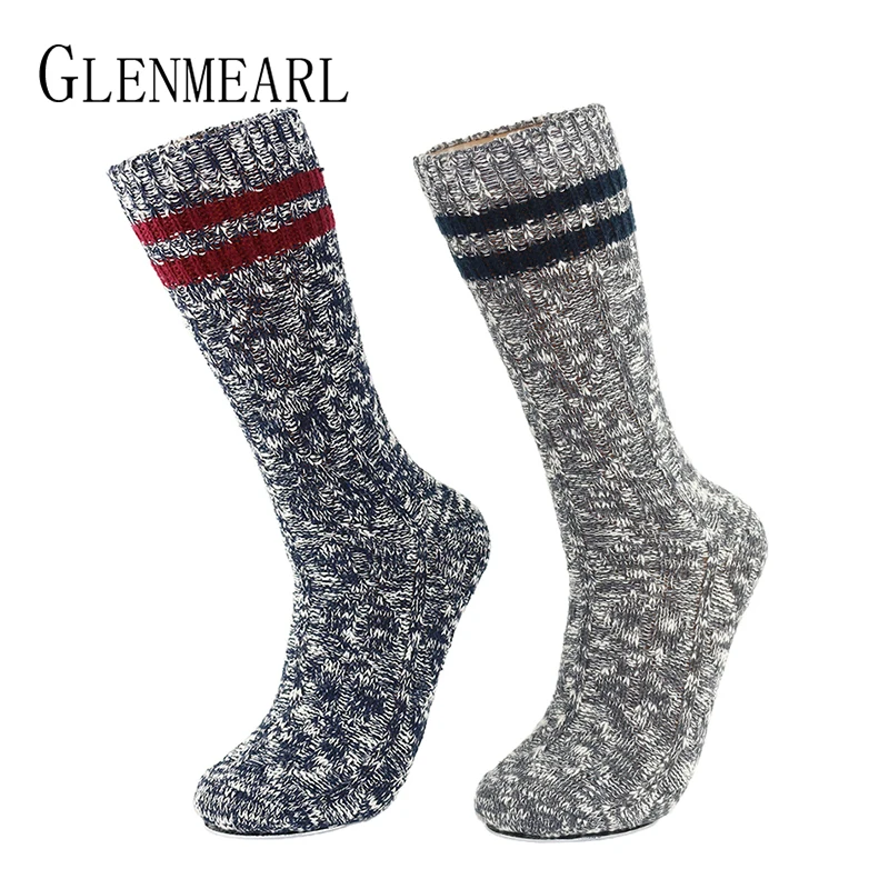 Cotton Men Socks Boot Upscale Brand Thick Winter Casual Ankle Boot