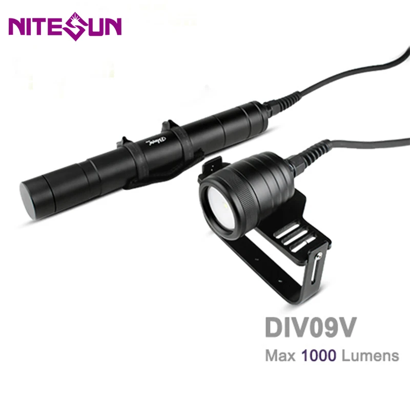 Фотовспышка для дайвинга NITESUN DIV09V CREE XM L2(U4) 6500K макс. 150 лм подводный фонарь метров с