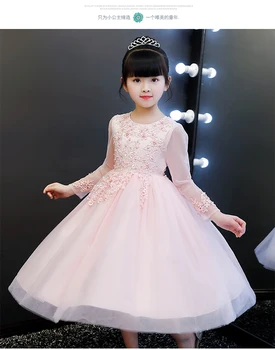 

summer Flower Girl Dress summer Lace Sequin Princess Tutu Party Wedding Dresses for Girls Christmas Style Sweet Kids Dress
