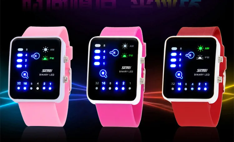 Модные резиновые женские часы карамельного цвета, дизайнерские Смарт-часы, светодиодный, спортивные цифровые часы 30 м, водонепроницаемые NW792
