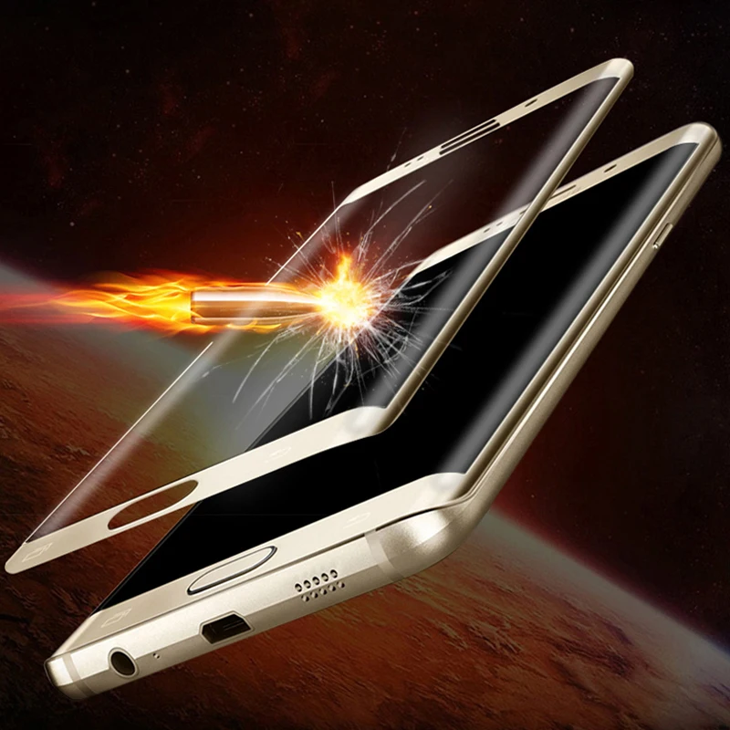 

2pcs For Samsung Galaxy S6 S7 S8 EDGE PLUS 9H 3D Full Curved Surface Tempered Glass Original screen film protection