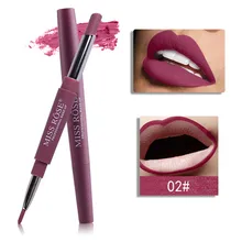 

2 In 1 Lips Makeup Matte Lipstick Set Waterproof Sexy Colors Matte Lip Stick Liner Pencil Batom Retro Red Lips Contour Cosmetics