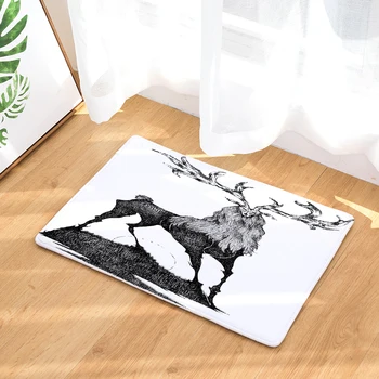 

Flannel Deer elephant door mats Household bathroom door mats foot mats long bedroom mats