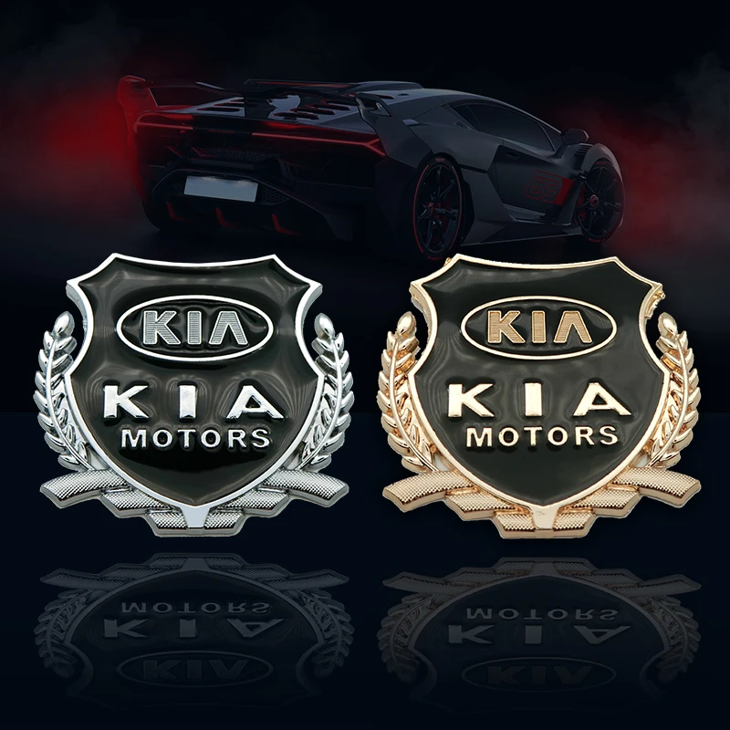 

2pcs/lot 3D Metal Car Sticker Car accessories For KIA cerato rio ceed sportage sorento k2 k3 k4 k5 k6 soul Stickers Accessories