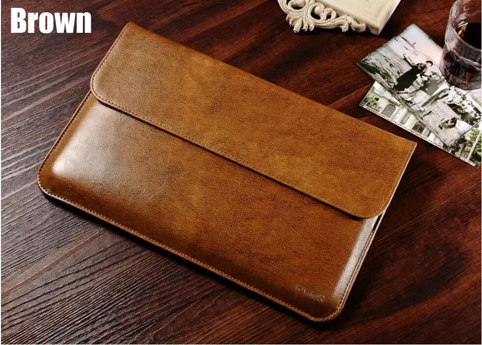 

W412 Genuine leather Laptop Briefcase Cases Bags for Macbook Air Retina11 13 Laptop Sleeve Notebook Protective Men Women