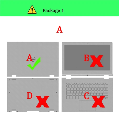 Наклейка для ноутбука Dell Inspiron 13-5368 13 7000 7347 7353 7370 7373 7386 13,3 дюймов Защитная пленка для ноутбука s - Цвет: Package-1    A