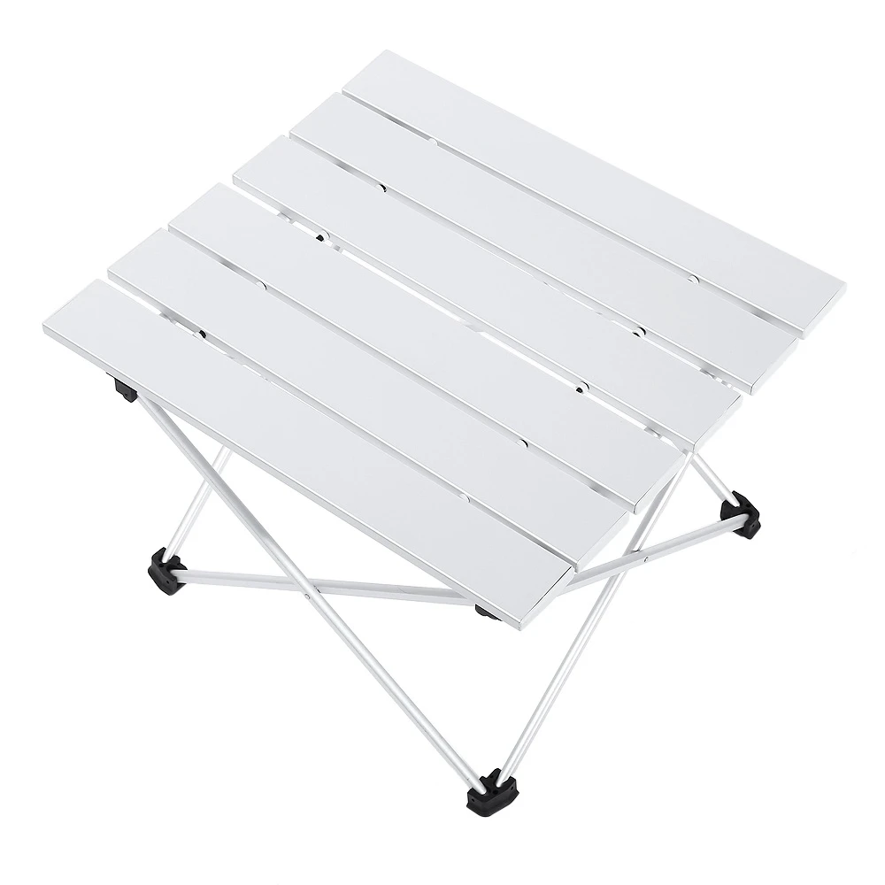 De aleación de aluminio de escritorio plegable al aire libre Camping estable mini portátil barbacoa Picnic ligero Anti-deslizamiento de mesa rectangular