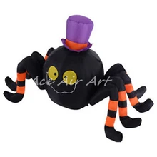 Дешевые надувные Хэллоуин украшения Паук носить шляпу с множеством ног пользовательские размеры и цвет