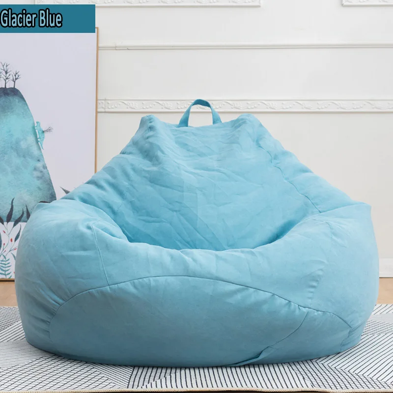 Японский Стиль 4 сезона для взрослых и детей ленивый Bean Bag Диван Обложка гостиная комната для отдыха стул крыльцо Bean ленивые спальные мешки без заполнения