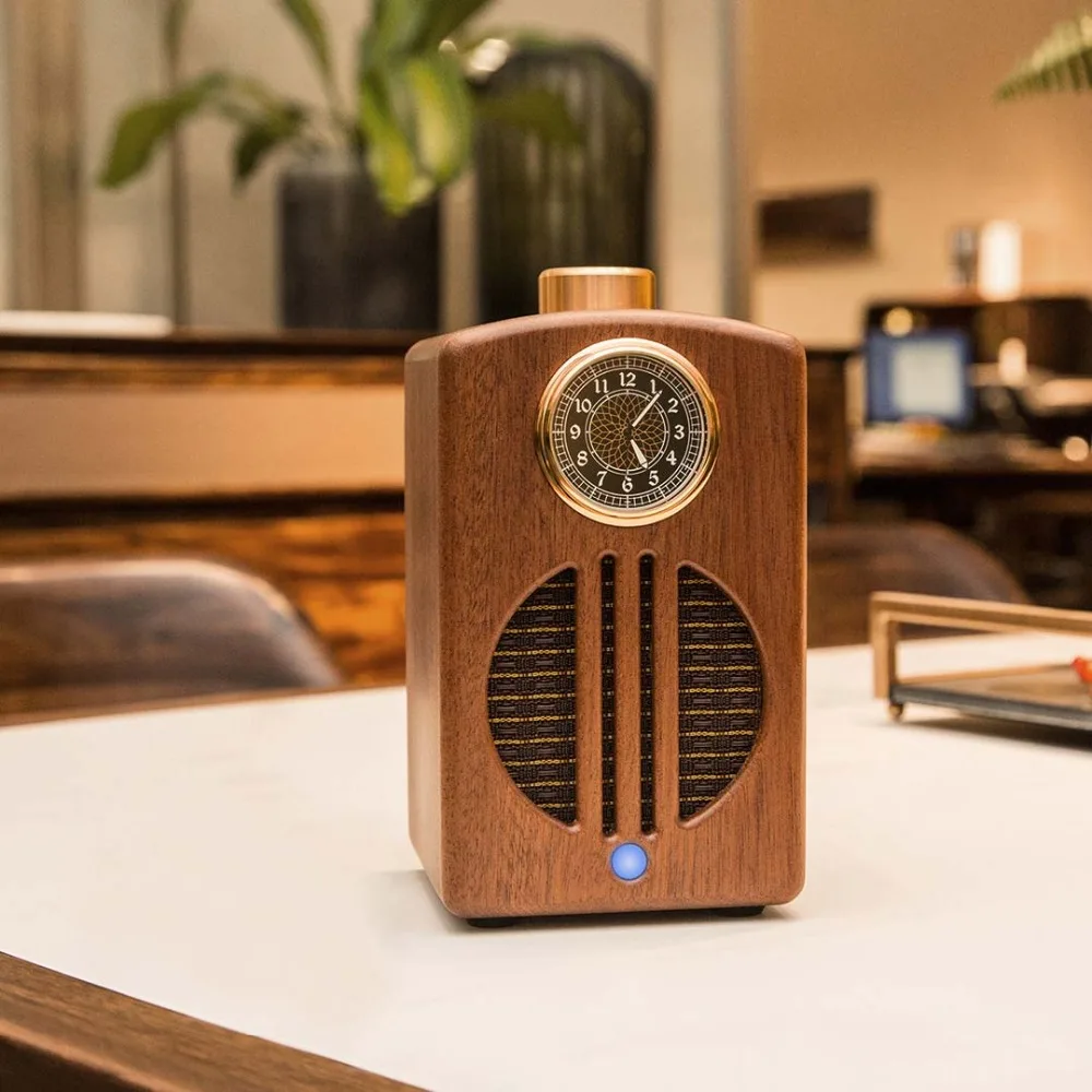  Xiaomi Mijia simple soundtrack wood retro luminous clock cute life wood furniture wireless bluetoot