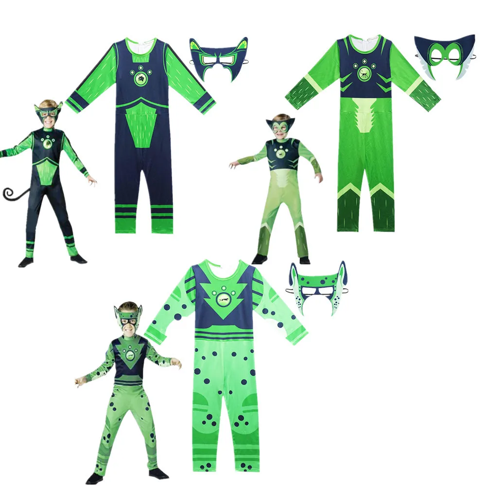 Дикий костюм Kratts существа силы Детский на Хэллоуин Необычные костюмы для косплея