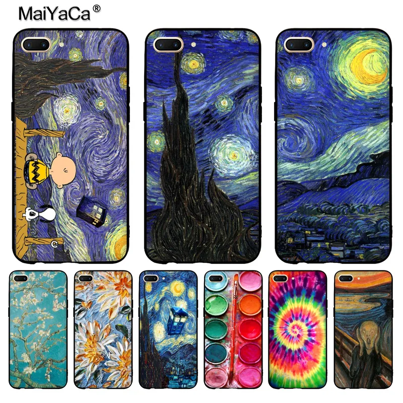 

MaiYaCa Scream by Munch Van Gogh Starry Sky Oil Painting Fundas Phone Case Cover for OPPO R9S R11PLUS for vivo X9 PLUS X20 case