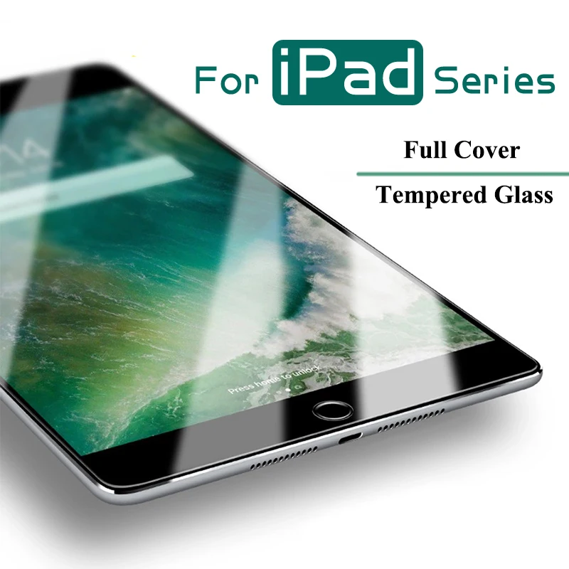 

Tempered Glass for Apple iPad air 1 2 mini 3 4 5 6 9.7 2017 2018 A1822 A1893 A1954 Screen Protector Film glass For iPad Pro 10.5