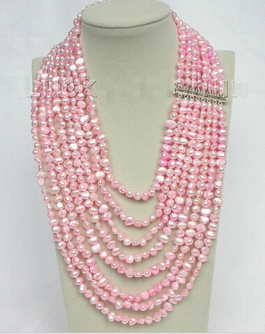810 8row baroque light pink pearls 