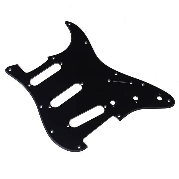 Pickguard 11 Hole Screw Holes 3 Single-coil 1 Ply Black For Fender Strat Guitar