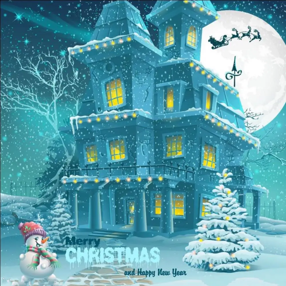 

8x8ft Christmas theme Vinyl Custom Photography Backdrops Props Studio Background EPK-342