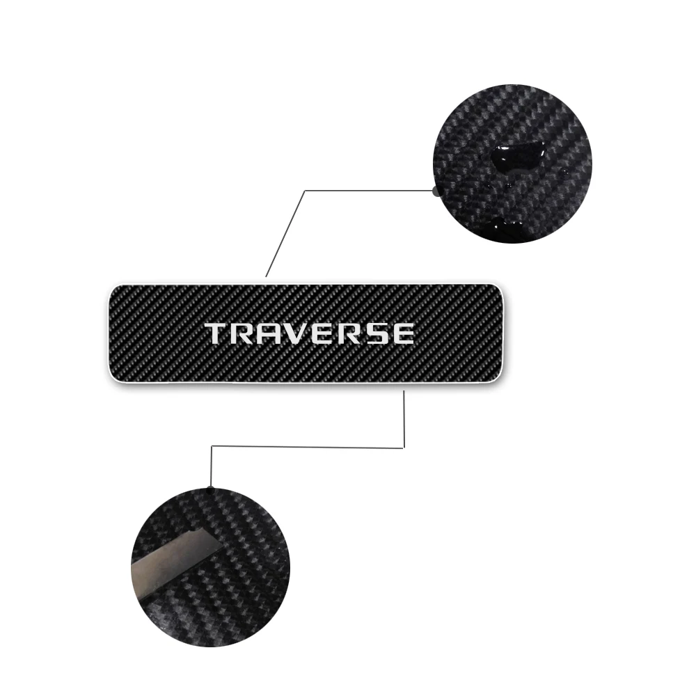 Protetor para Chevrolet Fibra de Carbono Adesivo de Carro do Peitoril da Porta da Placa do Scuff Estilo do Carro Porta Passo Traverse 4d Vinil Auto Peças 4 Pcs 10 Adesivos para carro