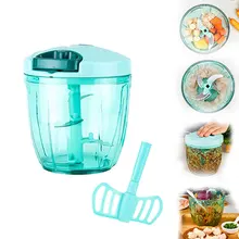 SKYMEN Manual Food Processor Chopper Blender Slicer Safe Free Durable Portable Kitchen Household Vegetables Fruit Meat Processor