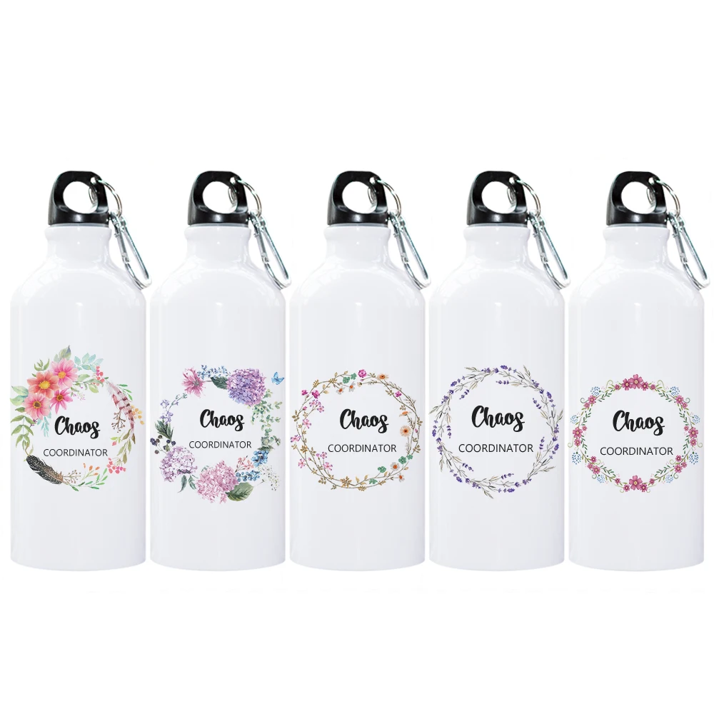 

Dog-lover Present Watercolor Printed Sport Water Bottle Aluminum Bicycle Riding Outdoor Light Firm Bottle 600ml